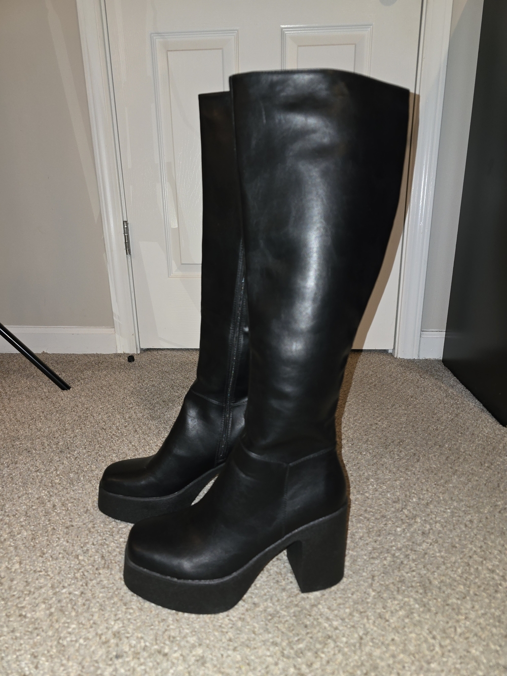 Dolls Kill Lamoda Black Platform Knee-High Grunge Goth Women's Boots Size 8